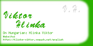 viktor hlinka business card